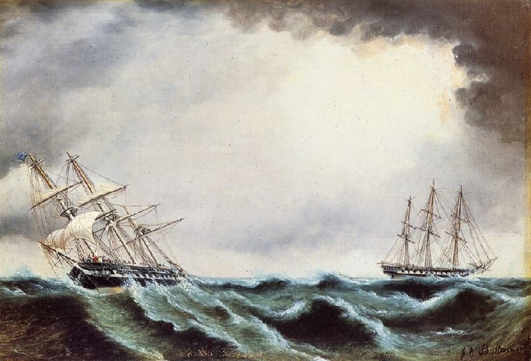 Two Clipper Ships by James E. Buttersworth