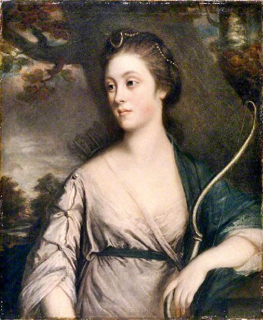 Miss Elizabeth Phelips, Dressed As Diana by Thomas Beach