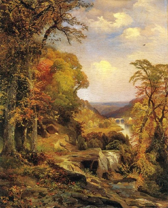 On The Wissahickon Near Chestnut Hill by Thomas Moran