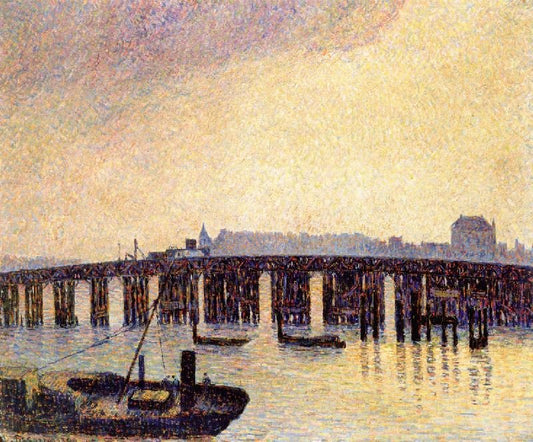Old Chelsea Bridge, London by Camille Pissarro