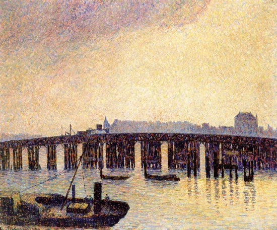 Old Chelsea Bridge, London by Camille Pissarro
