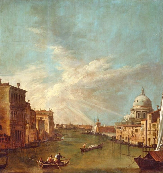 Venice: The Grand Canal Towards The Bacino, With S. Maria Della Salute by Canaletto