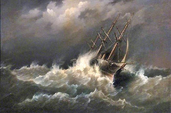 ‘Hms Lord Warden’ On Her Passage From Queen’S Ferry New Brunswick To Portsmouth... by Richard Brydges Beeche