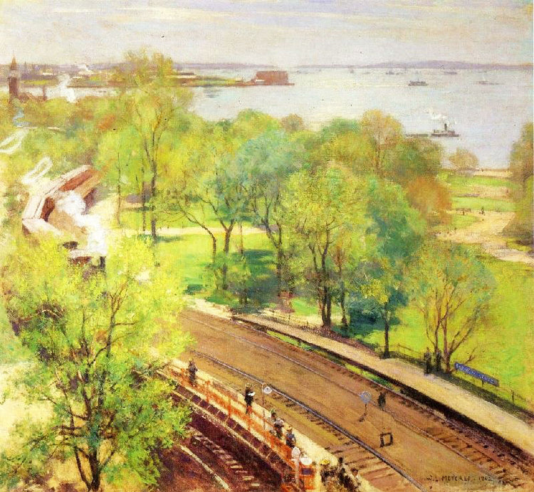 Battery Park, Spring by Willard Leroy Metcalf