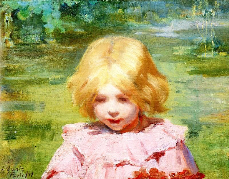 The Pink Dress by Laura Muntz Lyall