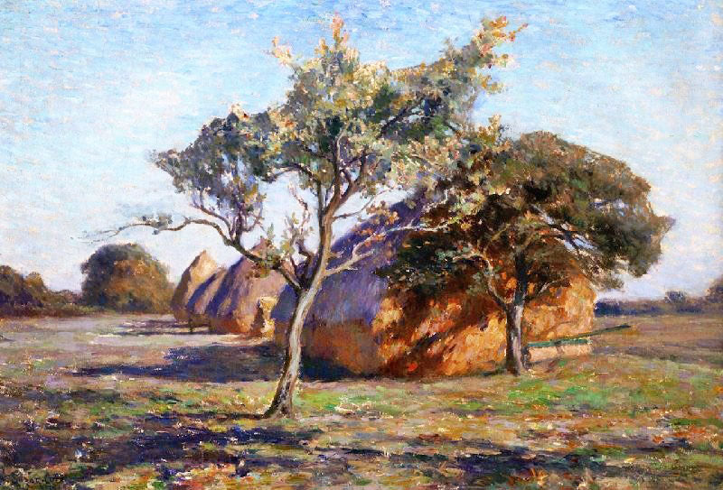 Apple Tree And Haystacks, Beauce, France by Marc-Aurele de Foy Suzor-Cote