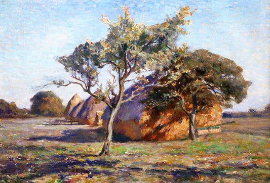 Apple Tree And Haystacks, Beauce, France by Marc-Aurele de Foy Suzor-Cote