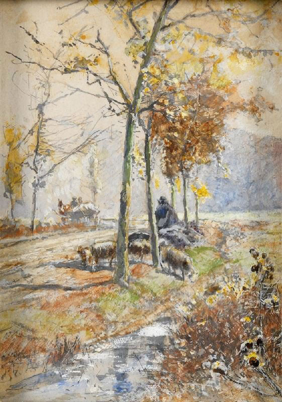 Alley In Autumn by Hugo Mühlig