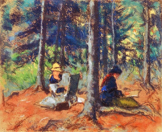 Artists In The Woods by Robert Henri
