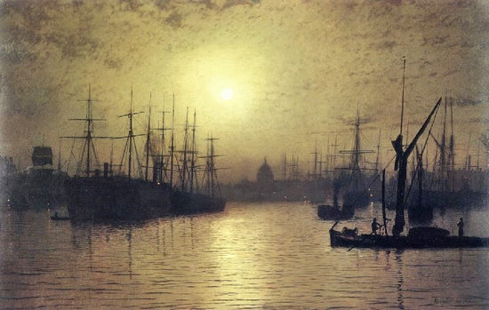 Nightfall Down The Thames by John Atkinson Grimshaw