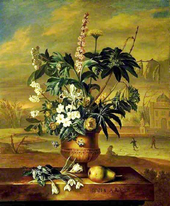 January. Twelve Months Of Flowers by Jan van Huysum
