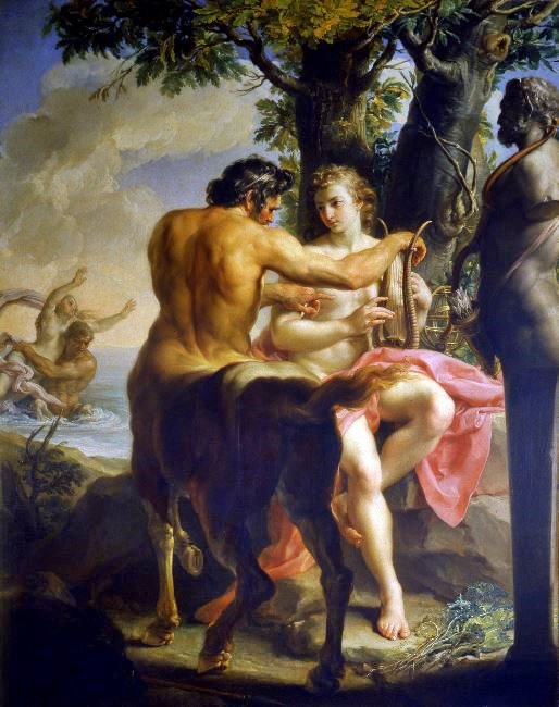 Achilles And The Centaur Chiron by Pompeo Batoni