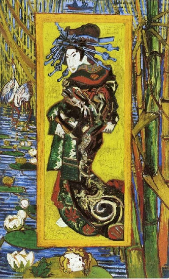 Japonaiserie: Oiran, After Kesai Eisen by Vincent van Gogh