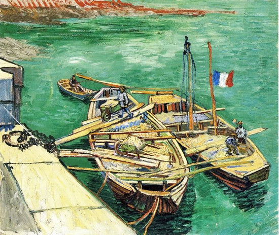 Sand Barges by Vincent van Gogh