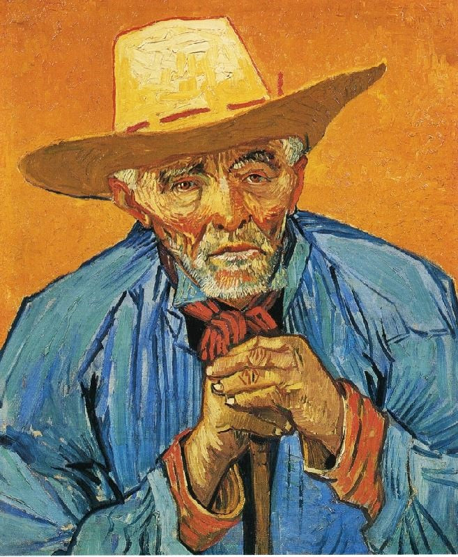 The Peasant, Portrait Of Patience Escalier by Vincent van Gogh
