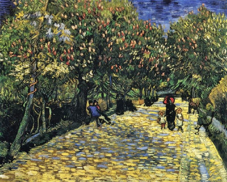 Avenue With Flowering Chestnut Trees by Vincent van Gogh