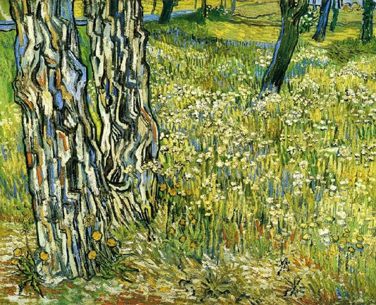 Tree Trunks In The Grass by Vincent van Gogh