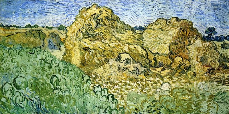 Field With Stacks Of Wheat by Vincent van Gogh
