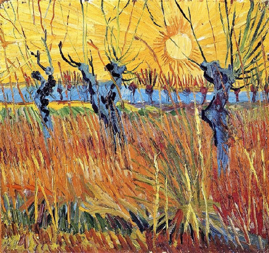 Pollard Willow With Setting Sun by Vincent van Gogh