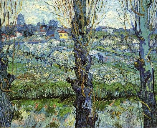 Orchard In Bloom With Poplars by Vincent van Gogh