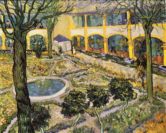 Courtyard Of The Hospital In Arles by Vincent van Gogh