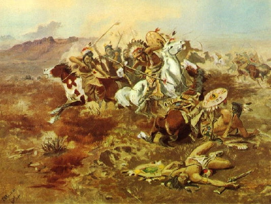 Indian Fight, #1 by Charles Marion Russell