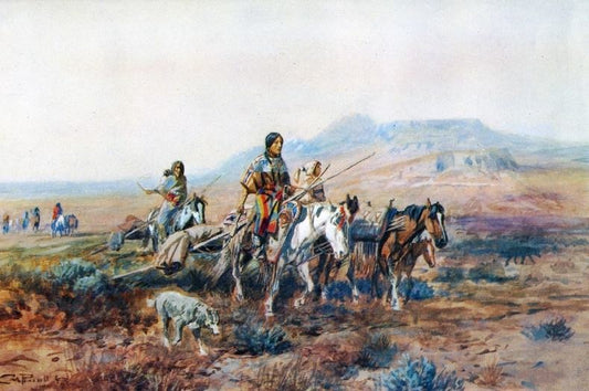When The Trail Was Long Between Camps by Charles Marion Russell