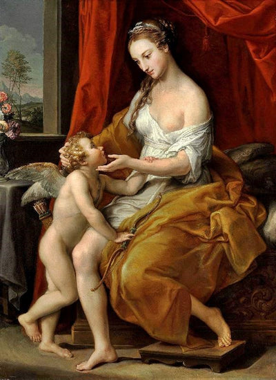 Venus And Cupid (1St Version) by Pompeo Batoni