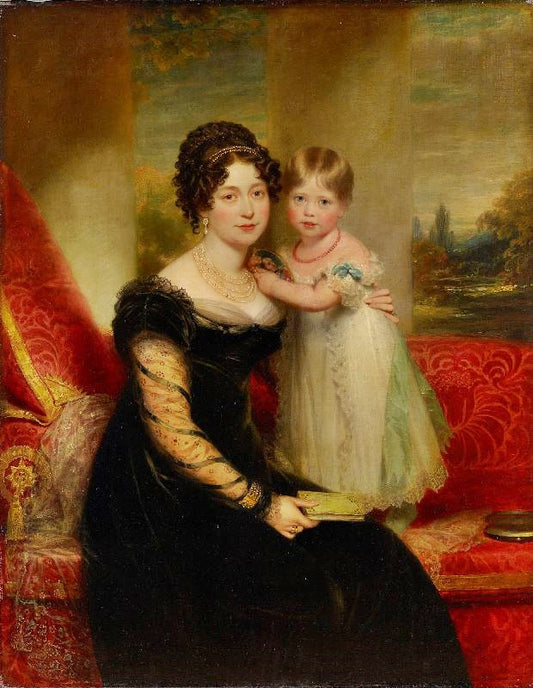 Victoria, Duchess Of Kent (1753-1839) With Princess Victoria (1819-1901) by William Beeche