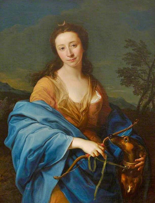Portrait Of Sarah Lethieullier, Lady Fetherstonhaugh, As Diana by Pompeo Batoni