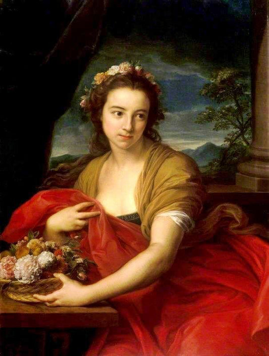 Portrait Of Katherine Durnford, Later Mrs Utrick Fetherstonhaugh, As Flora by Pompeo Batoni