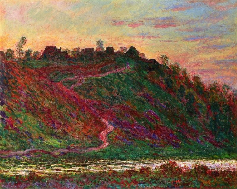 The Village Of La Roche-Blond, Sunset by Claude Oscar Monet