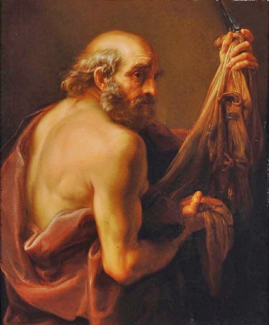 God And The Twelve Apostles - Saint Bartholomew by Pompeo Batoni