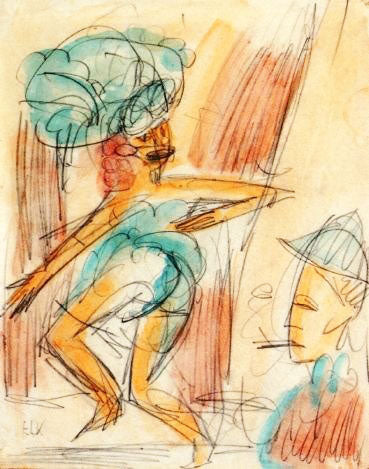 Dancer And Audience by Ernst Ludwig Kirchner