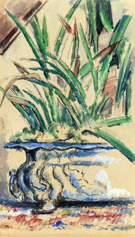 Blue Flowerpot by Paul Cézanne
