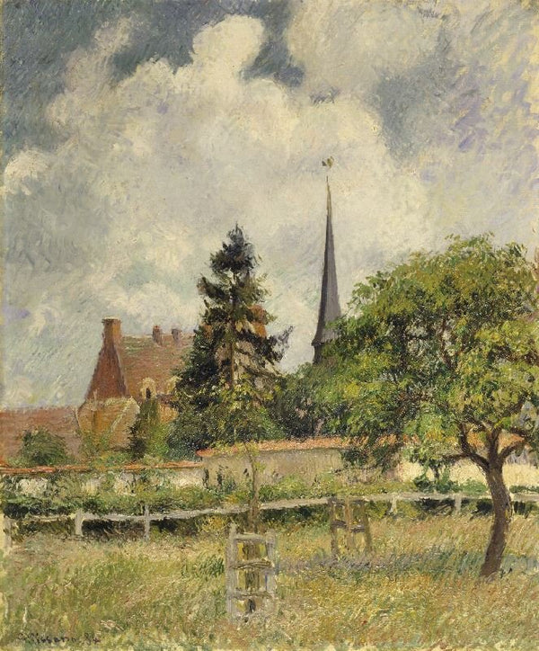 The Church At Eragny by Camille Pissarro