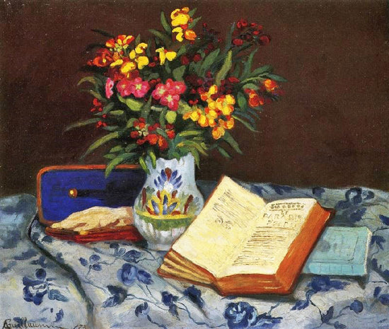 Still Life With Box With Blue Gloves by Armand Guillaumin