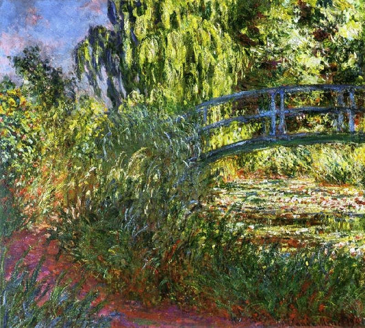 Waterlily Pond And Path By The Water by Claude Oscar Monet