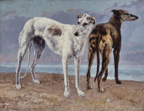 The Greyhounds Of The Comte De Choiseul by Gustave Courbet