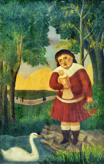 Child With A Doll In A Landscape by Henri Rousseau