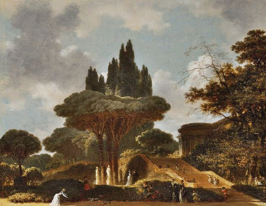Italian Landscape With Stairs by Jean-Honore Fragonard