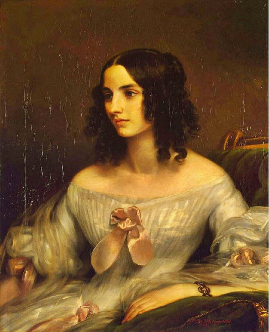Portrait Of Baronness Zenden by Eduard Magnus