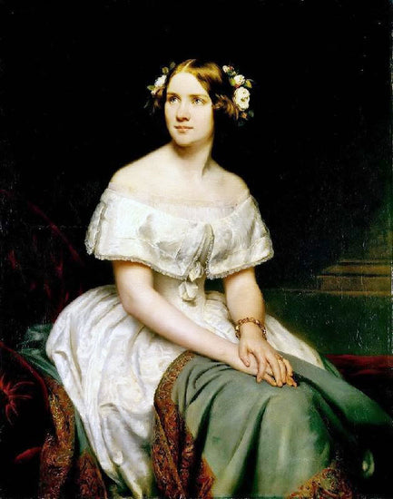 Portrait Of Singer Jenny Lind by Eduard Magnus
