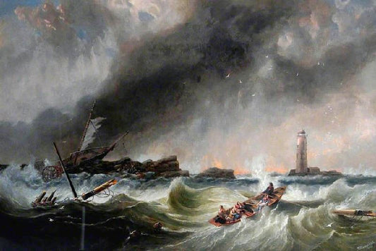 William And Grace Darling Returning With The Ss ’Forfarshire’ Survivors by John Wilson Carmichael