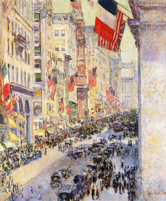 Up The Avenue From Thirty-Fourth Street, 1917 by Childe Hassam