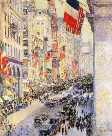 Up The Avenue From Thirty-Fourth Street, 1917 by Childe Hassam