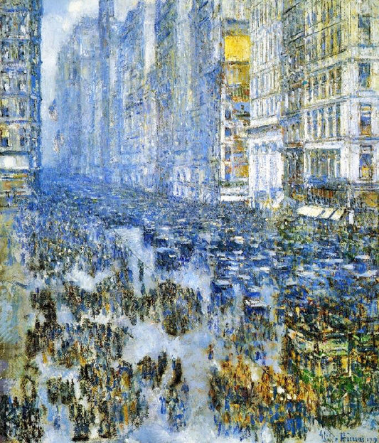 Fifth Avenue In Winter by Childe Hassam