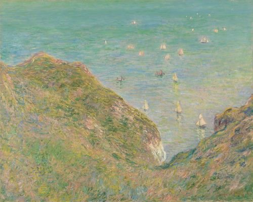 On The Cliff At Pourville, Clear Weather by Claude Oscar Monet