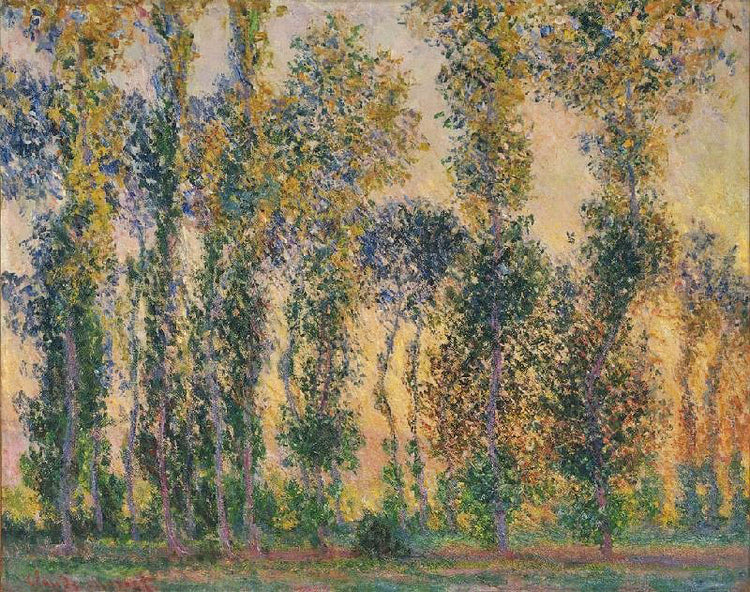 Poplars At Giverny, Sunrise by Claude Oscar Monet