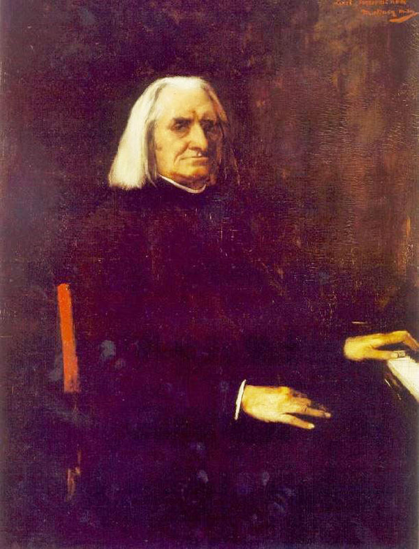 Portrait Of Franz Liszt by Mihály Munkács